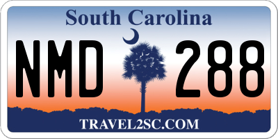 SC license plate NMD288