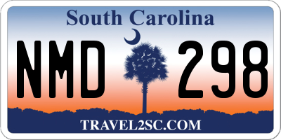 SC license plate NMD298