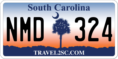 SC license plate NMD324