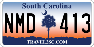 SC license plate NMD413