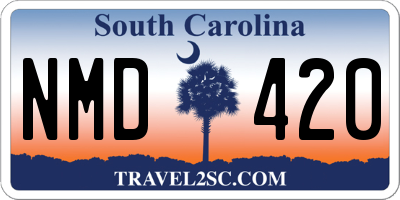 SC license plate NMD420