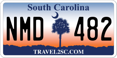 SC license plate NMD482