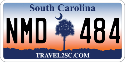 SC license plate NMD484