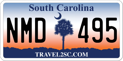 SC license plate NMD495