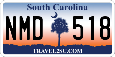SC license plate NMD518