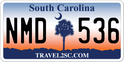 SC license plate NMD536