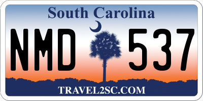 SC license plate NMD537