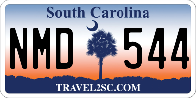 SC license plate NMD544