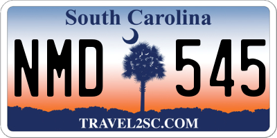SC license plate NMD545