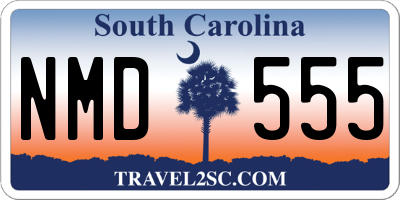 SC license plate NMD555