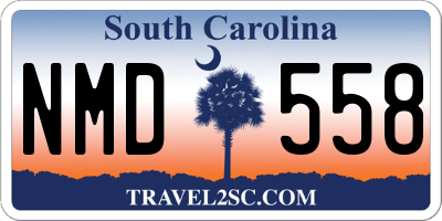 SC license plate NMD558