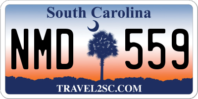 SC license plate NMD559