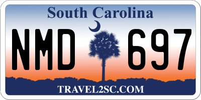 SC license plate NMD697