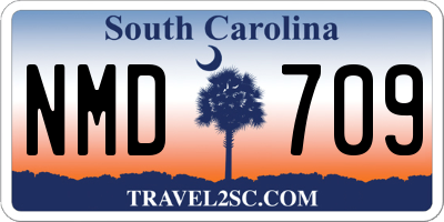 SC license plate NMD709