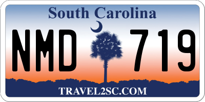 SC license plate NMD719