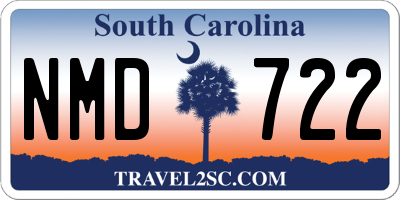 SC license plate NMD722