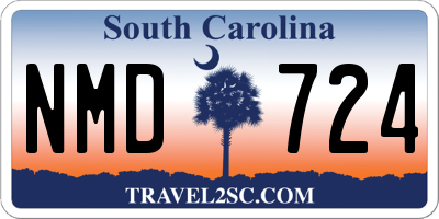 SC license plate NMD724