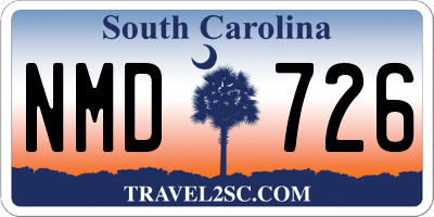 SC license plate NMD726