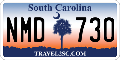 SC license plate NMD730