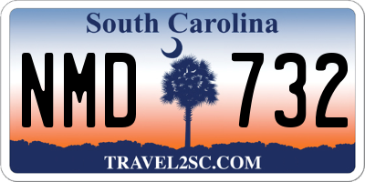 SC license plate NMD732