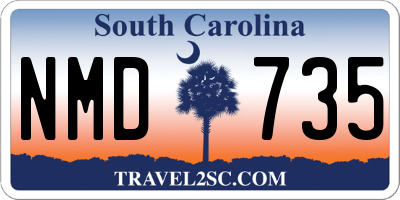 SC license plate NMD735