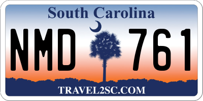 SC license plate NMD761