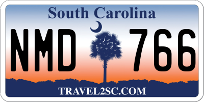 SC license plate NMD766