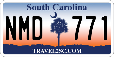 SC license plate NMD771