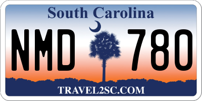 SC license plate NMD780