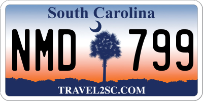 SC license plate NMD799