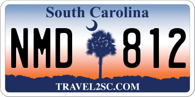 SC license plate NMD812