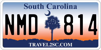 SC license plate NMD814