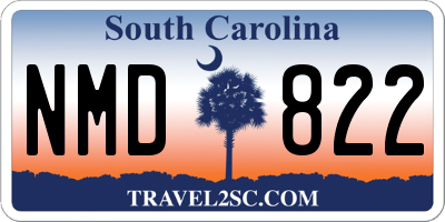 SC license plate NMD822