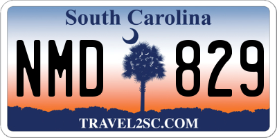 SC license plate NMD829