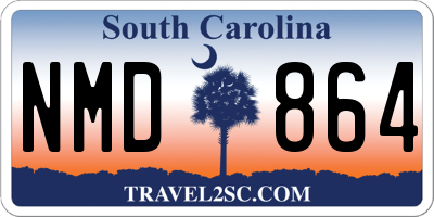 SC license plate NMD864