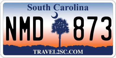 SC license plate NMD873