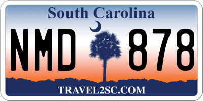 SC license plate NMD878