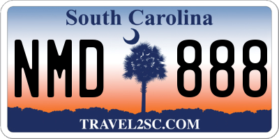 SC license plate NMD888