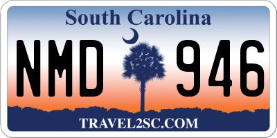 SC license plate NMD946