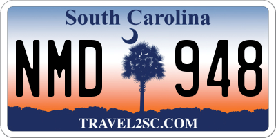 SC license plate NMD948