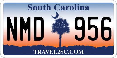 SC license plate NMD956