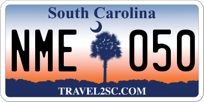 SC license plate NME050