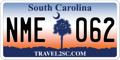 SC license plate NME062