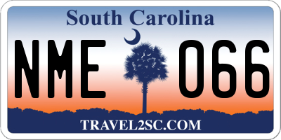 SC license plate NME066