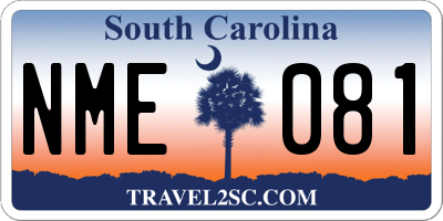SC license plate NME081