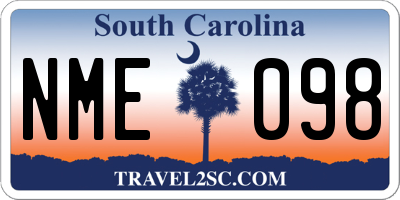 SC license plate NME098