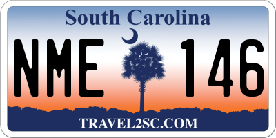 SC license plate NME146