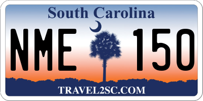 SC license plate NME150