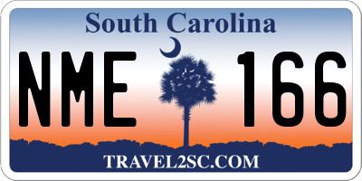 SC license plate NME166