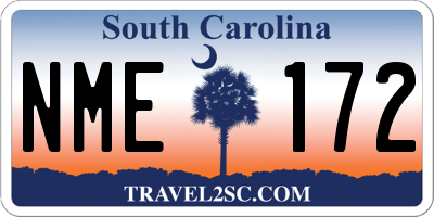 SC license plate NME172